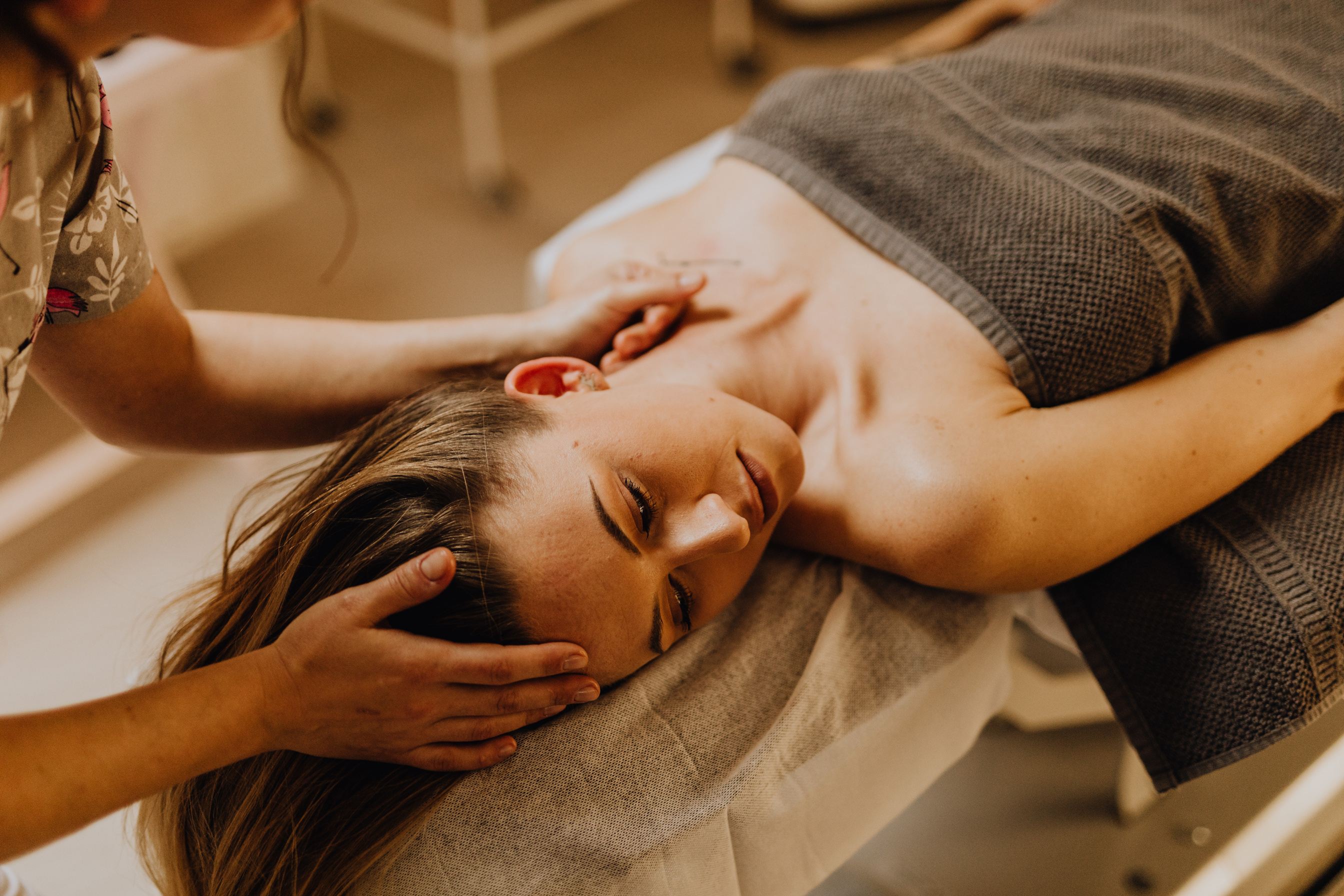 A Woman Having a Massage