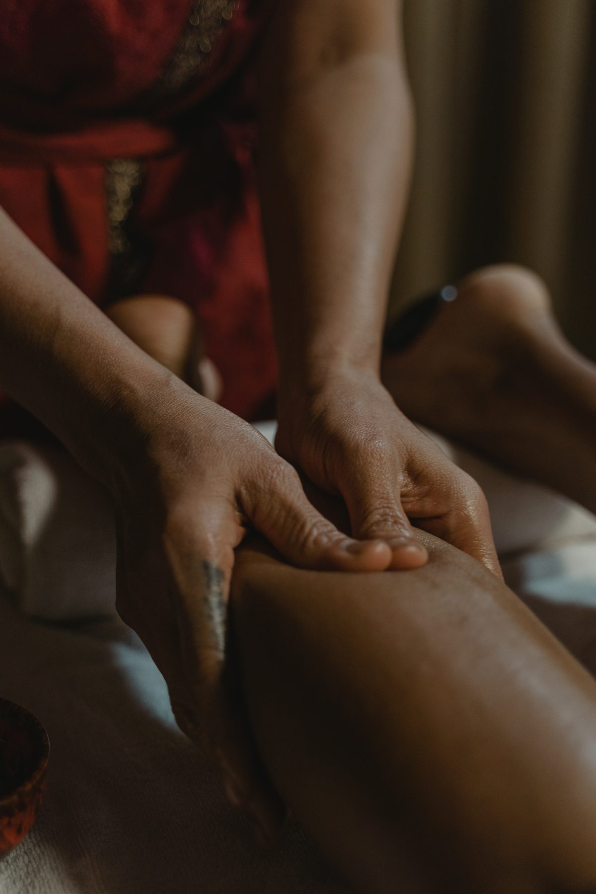 Close-Up Shot of a Person Doing a Massage